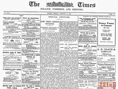 Таймс 1914 года