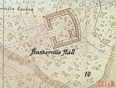 Баскервиль-холл на карте