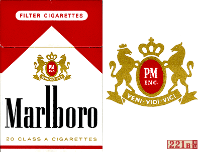 логотип Philip Morris на пачке Marlboro